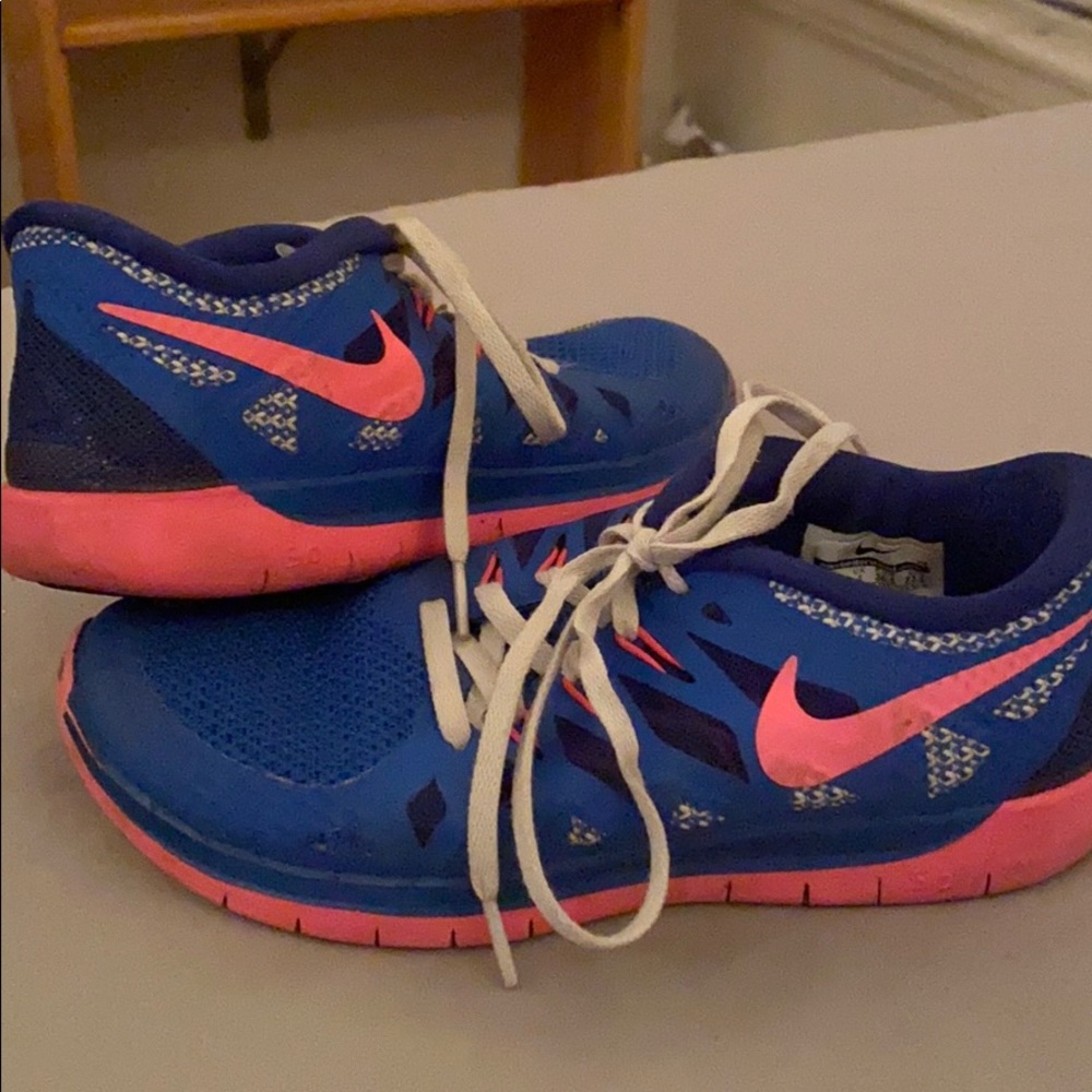 CHILDRENS NIKE FREE 2.0 2015 SERIES BLUE/PINK